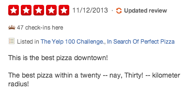 Pop Up Pizza Las Vegas Yelp review